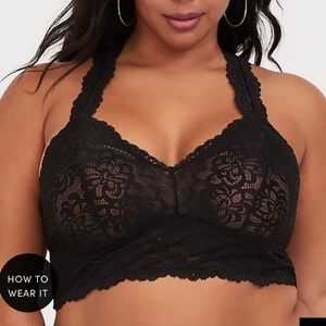 BNWOT Sz 2 torrid black lace Razorback bralette